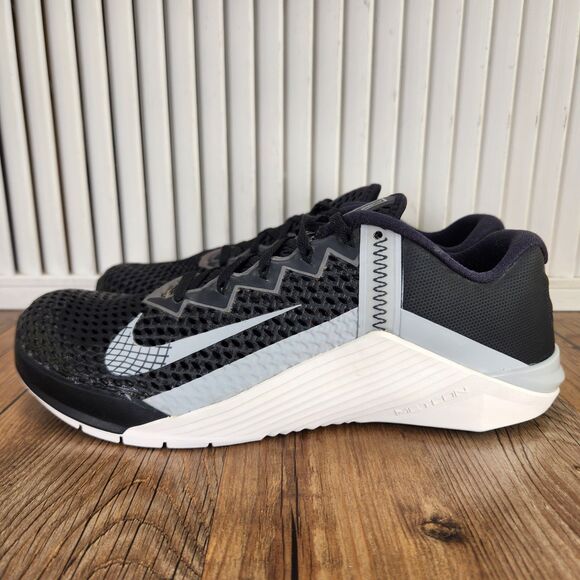 Nike Metcon 6 Training Shoes Mens Size 9 Black Grey Mesh Gym Sneakers CK9388-010 main image 4